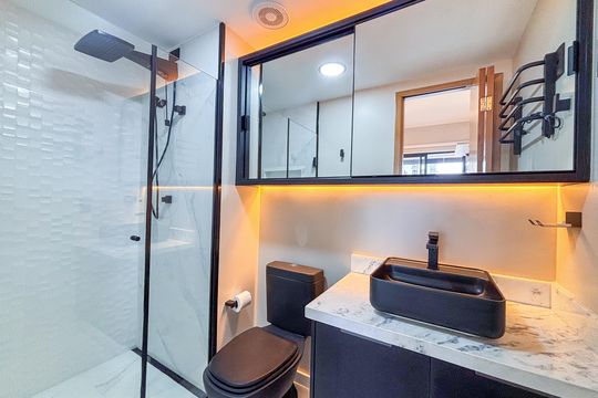 Banheiro de apartamento à venda com 1 quarto, 30m² em Sumaré, São Paulo