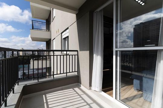 Varanda da Sala de apartamento à venda com 1 quarto, 33m² em Vila Nair, São Paulo