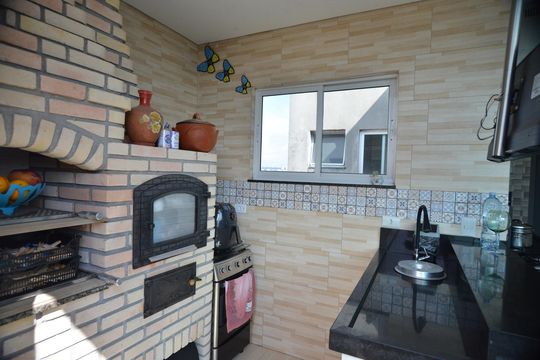 Área gourmet de apartamento à venda com 2 quartos, 100m² em Parque Capuava, Santo André