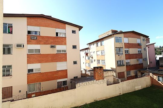 Vista da Cozinha de apartamento à venda com 2 quartos, 59m² em Jardim do Salso, Porto Alegre