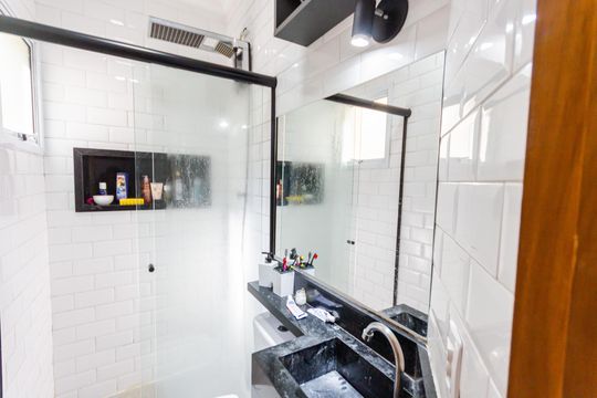Banheiro Social de apartamento para alugar com 2 quartos, 88m² em Vila Metalúrgica, Santo André