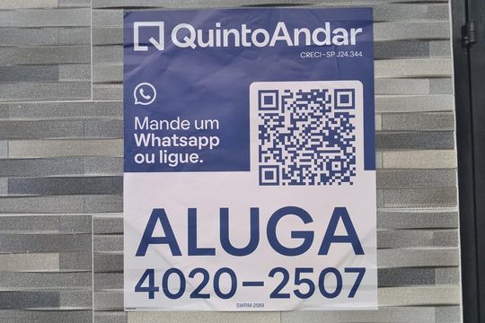 Placa de apartamento para alugar com 1 quarto, 38m² em Água Fria, São Paulo