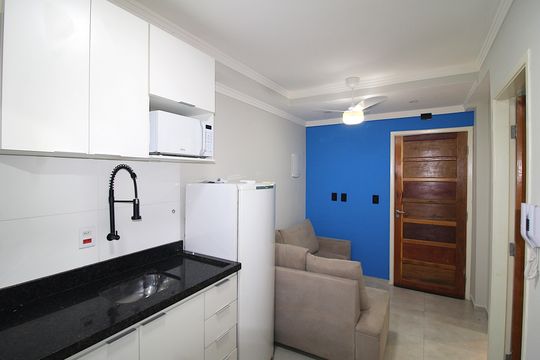 Sala / Cozinha de apartamento para alugar com 1 quarto, 38m² em Água Fria, São Paulo