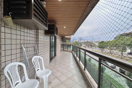 Varanda de apartamento à venda com 3 quartos, 122m² em Recreio dos Bandeirantes, Rio de Janeiro