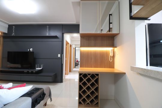 Sala de apartamento para alugar com 3 quartos, 90m² em Santa Mônica, Uberlândia