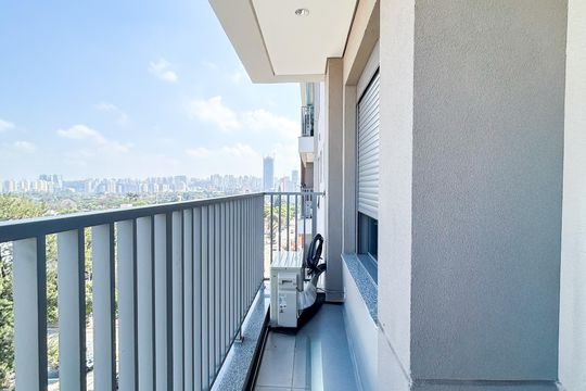 Varanda de apartamento à venda com 2 quartos, 49m² em Chácara Santo Antônio (zona Sul), São Paulo