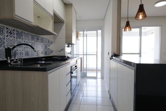 Cozinha de apartamento para alugar com 2 quartos, 62m² em Fazenda Morumbi, São Paulo