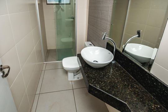 Banheiro Social de apartamento para alugar com 3 quartos, 78m² em Candelária, Belo Horizonte