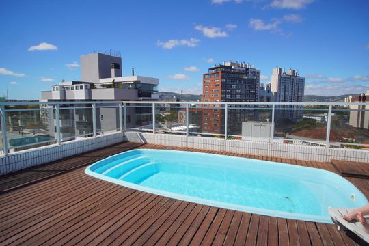Área Comum - Piscina de apartamento à venda com 1 quarto, 51m² em Petrópolis, Porto Alegre
