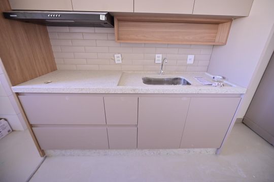 Cozinha de apartamento para alugar com 2 quartos, 62m² em Serrinha, Goiânia