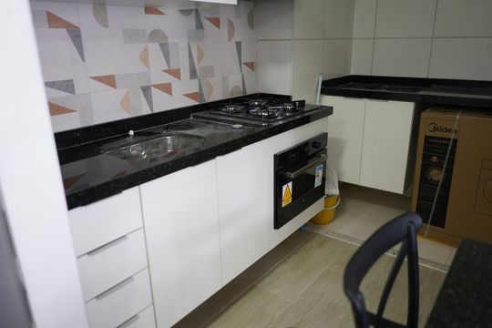 Cozinha de apartamento para alugar com 2 quartos, 37m² em Mooca, São Paulo