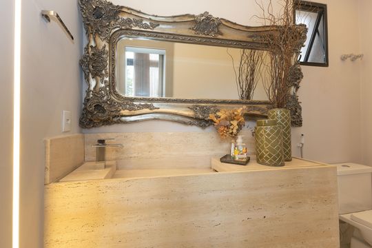 Lavabo de casa de condomínio à venda com 4 quartos, 450m² em Bosque da Ribeira, Nova Lima