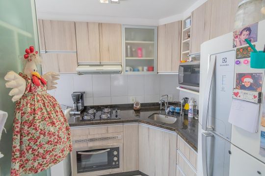Cozinha de apartamento para alugar com 2 quartos, 60m² em Santos Dumont, São Leopoldo