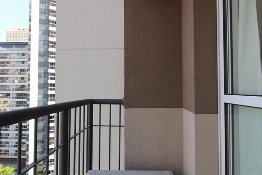 Varanda de kitnet/studio para alugar com 1 quarto, 24m² em Vila Olímpia, São Paulo