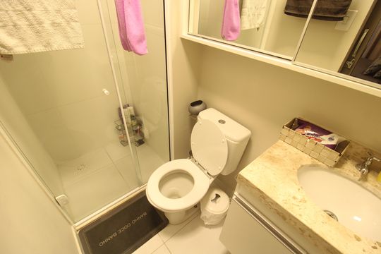 Banheiro de kitnet/studio à venda com 1 quarto, 25m² em Santana, São Paulo