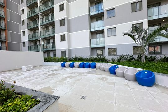 Área comum de kitnet/studio para alugar com 1 quarto, 30m² em Santo Cristo, Rio de Janeiro