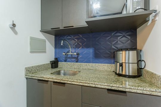 Cozinha de apartamento à venda com 1 quarto, 38m² em Planalto Paulista, São Paulo