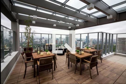 Área comum -Terraço de kitnet/studio para alugar com 1 quarto, 30m² em Butantã, São Paulo