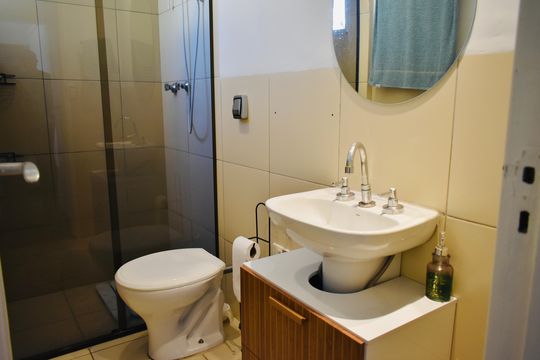 Banheiro Social de apartamento à venda com 2 quartos, 114m² em Bosque da Saúde, São Paulo