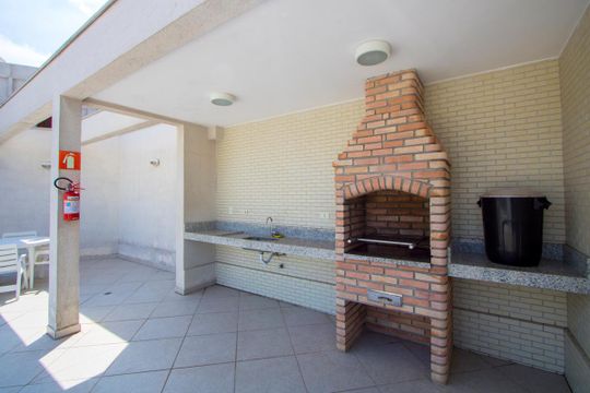 Área comum - Churrasqueira de apartamento à venda com 3 quartos, 86m² em Vila Alzira, Santo André