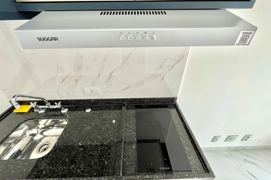 Cozinha de apartamento para alugar com 1 quarto, 29m² em Jardim Prudência, São Paulo