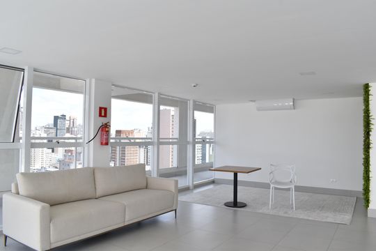 Área comum - Área gourmet de kitnet/studio à venda com 1 quarto, 27m² em Centro, Curitiba