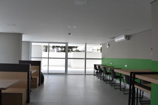 Área comum - Coworking de kitnet/studio à venda com 1 quarto, 27m² em Centro, Curitiba