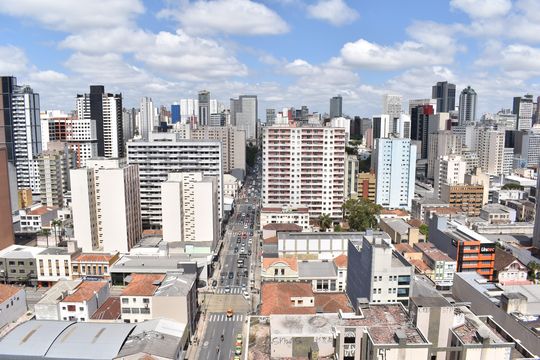 Vista do Terraço de kitnet/studio à venda com 1 quarto, 27m² em Centro, Curitiba