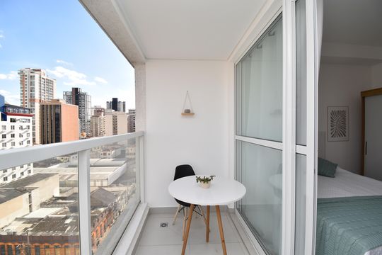 Varanda do Studio de kitnet/studio à venda com 1 quarto, 27m² em Centro, Curitiba