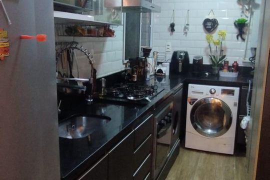 Cozinha de apartamento à venda com 2 quartos, 40m² em Recreio dos Bandeirantes, Rio de Janeiro
