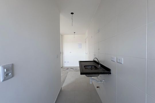 Cozinha de apartamento à venda com 2 quartos, 40m² em Jardim Cristiane, Santo André