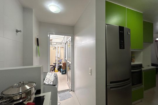 Cozinha de apartamento à venda com 2 quartos, 58m² em Jaguará, São Paulo