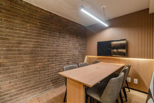 Área comum - Coworking de apartamento à venda com 1 quarto, 41m² em Jardins, São Paulo