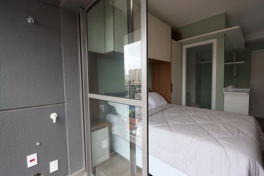 Varanda de kitnet/studio à venda com 1 quarto, 23m² em Jardim Aurelia, São Paulo
