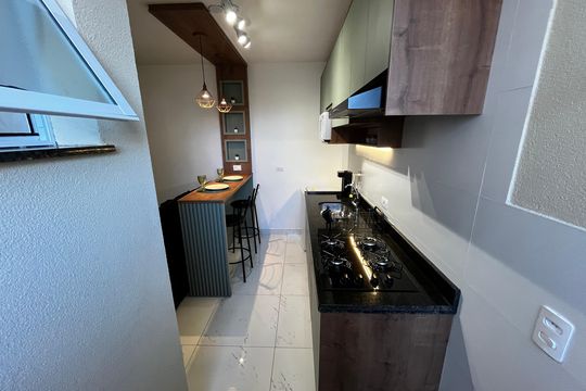 Cozinha de kitnet/studio à venda com 1 quarto, 29m² em Casa Verde, São Paulo