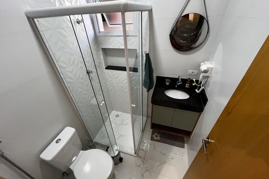 Banheiro de kitnet/studio à venda com 1 quarto, 29m² em Casa Verde, São Paulo