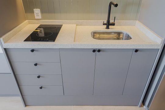 Cozinha de kitnet/studio à venda com 1 quarto, 29m² em Pinheiros, São Paulo