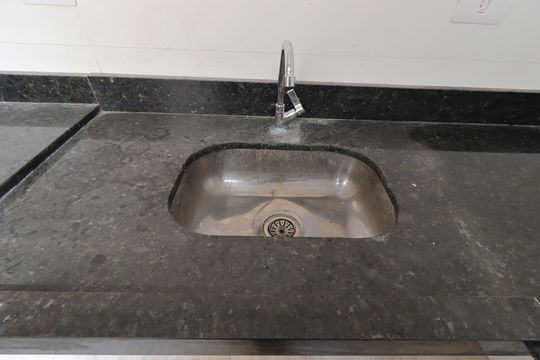 Cozinha - Pia de apartamento à venda com 2 quartos, 90m² em Vila Humaita, Santo André