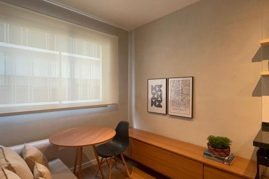 Sala de apartamento à venda com 1 quarto, 24m² em Pinheiros, São Paulo