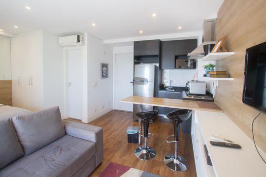 Studio de kitnet/studio para alugar com 1 quarto, 38m² em Chácara Santo Antônio (zona Sul), São Paulo