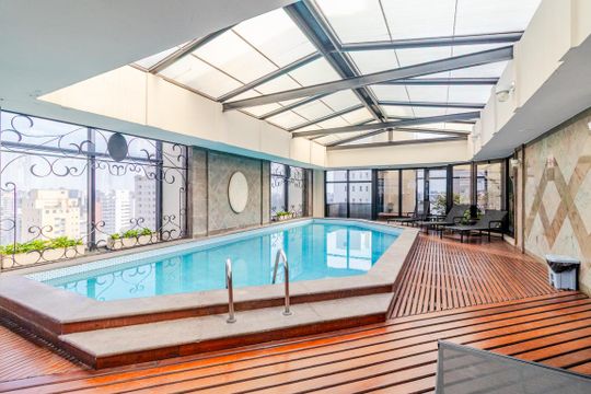 Área comum - Piscina de apartamento à venda com 1 quarto, 33m² em Jardim Paulista, São Paulo