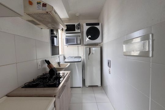 Cozinha de apartamento à venda com 2 quartos, 40m² em Santos Dumont, São Leopoldo
