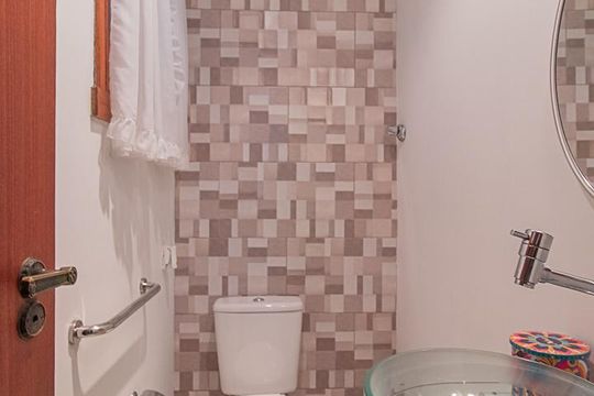 Lavabo de casa de condomínio à venda com 3 quartos, 126m² em Vila Nova, Porto Alegre