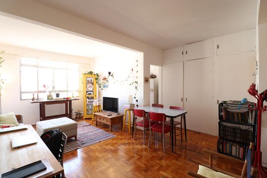 Sala de apartamento à venda com 1 quarto, 46m² em Santa Cecilia, São Paulo