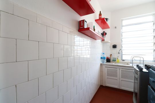 Cozinha de apartamento à venda com 1 quarto, 46m² em Santa Cecilia, São Paulo