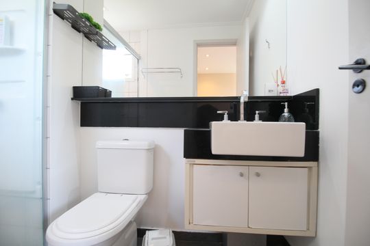 Banheiro Suíte de apartamento para alugar com 2 quartos, 62m² em Vila Andrade, São Paulo