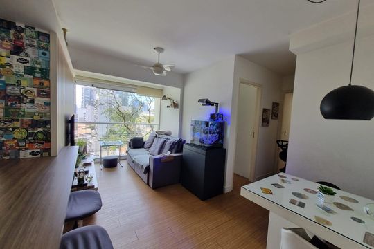 Sala de apartamento à venda com 2 quartos, 50m² em Chácara Santo Antônio (zona Sul), São Paulo