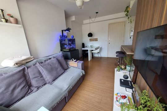 Sala de apartamento à venda com 2 quartos, 50m² em Chácara Santo Antônio (zona Sul), São Paulo