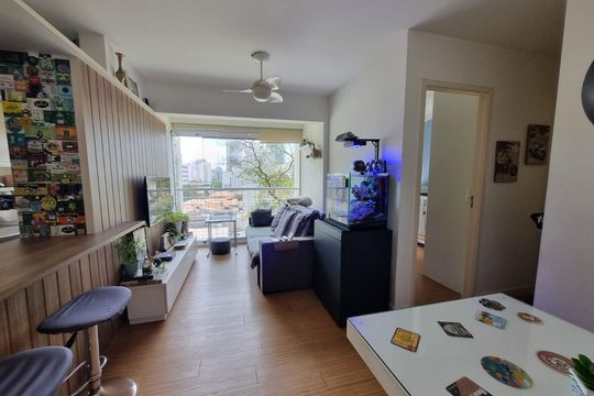 Sala de apartamento à venda com 2 quartos, 50m² em Chácara Santo Antônio (zona Sul), São Paulo