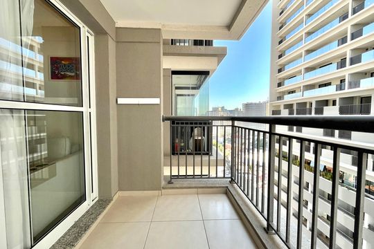 Varanda de apartamento à venda com 1 quarto, 34m² em Vila Clementino, São Paulo